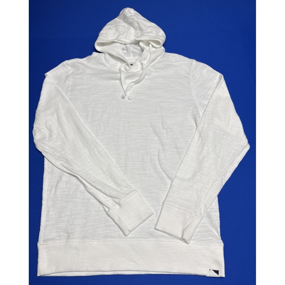 Faherty Slub Hoodie Organic Cotton White Mens Size M Pullover